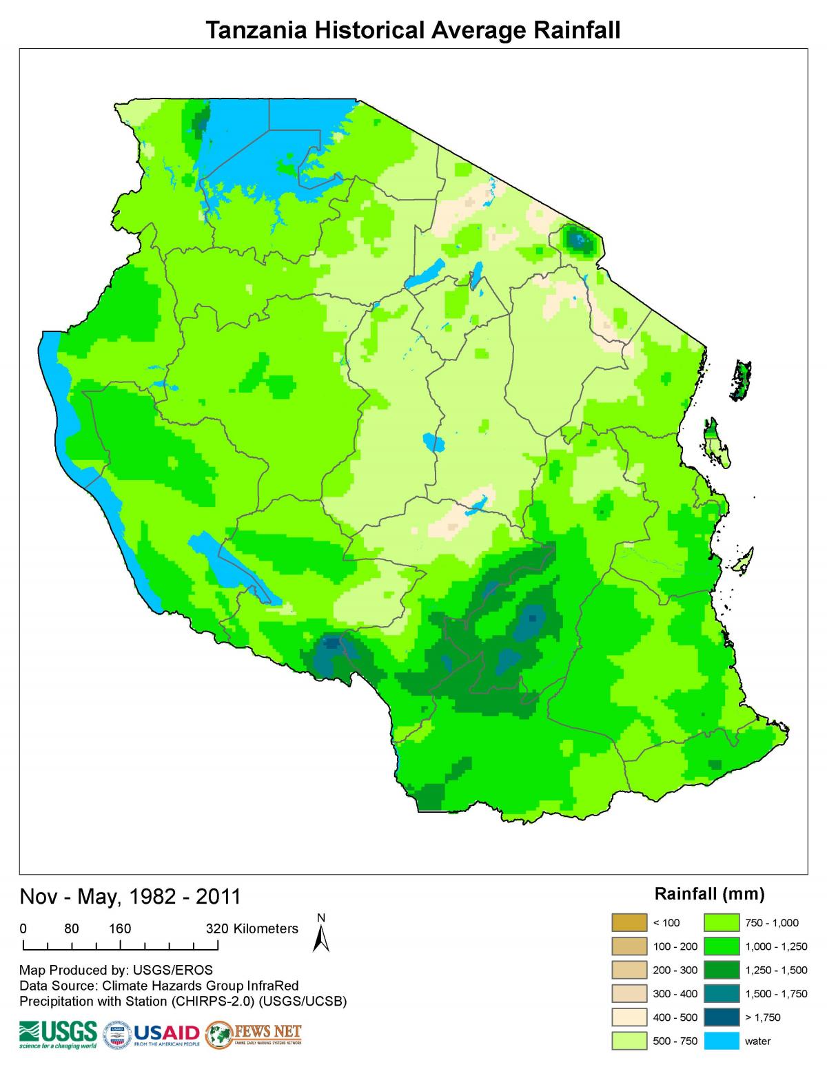 Žemėlapis tanzanija klimato