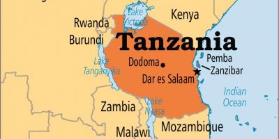 Žemėlapis iš dar es salaam, tanzanija