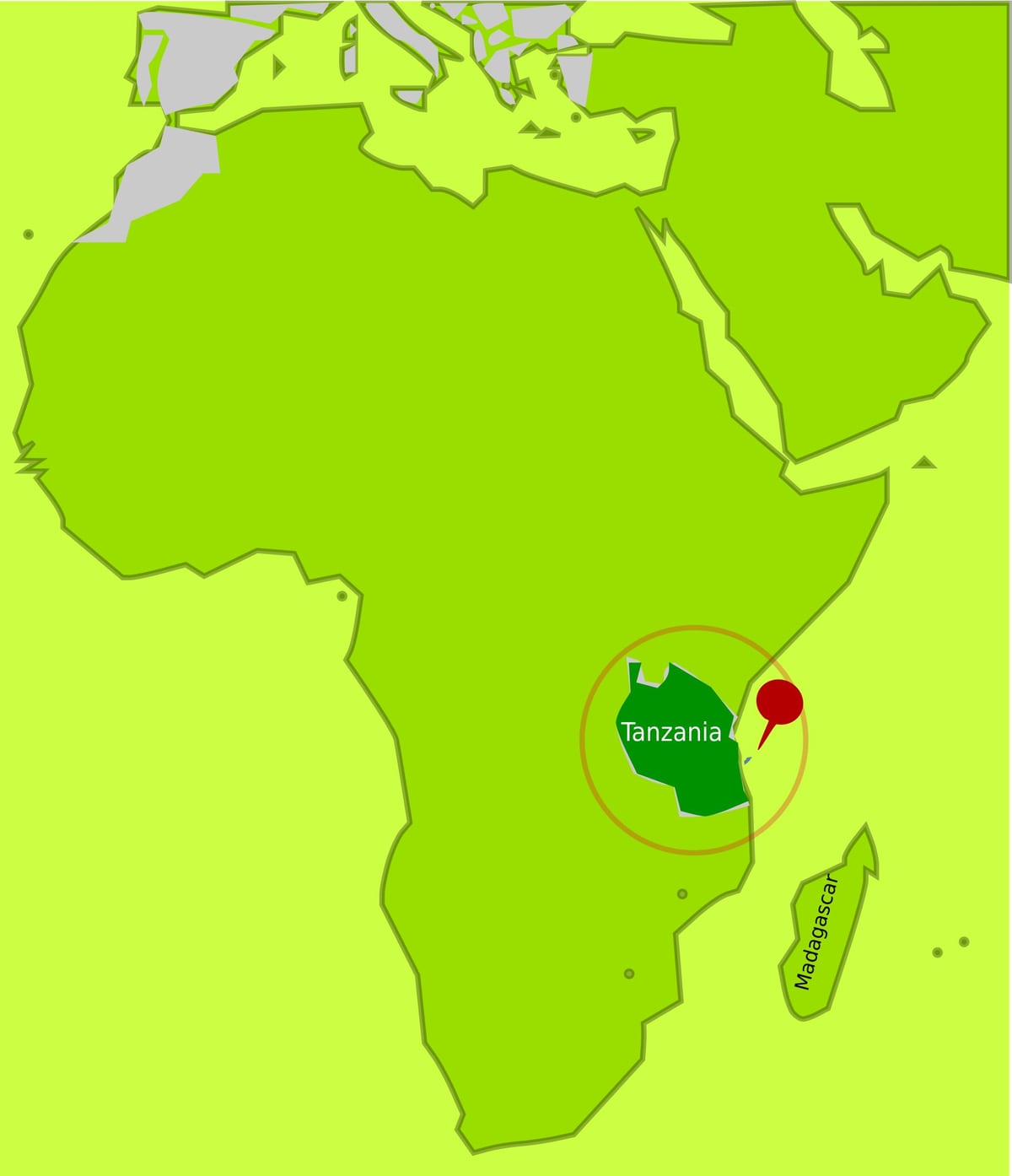 Žemėlapis mafijos sala, tanzanija