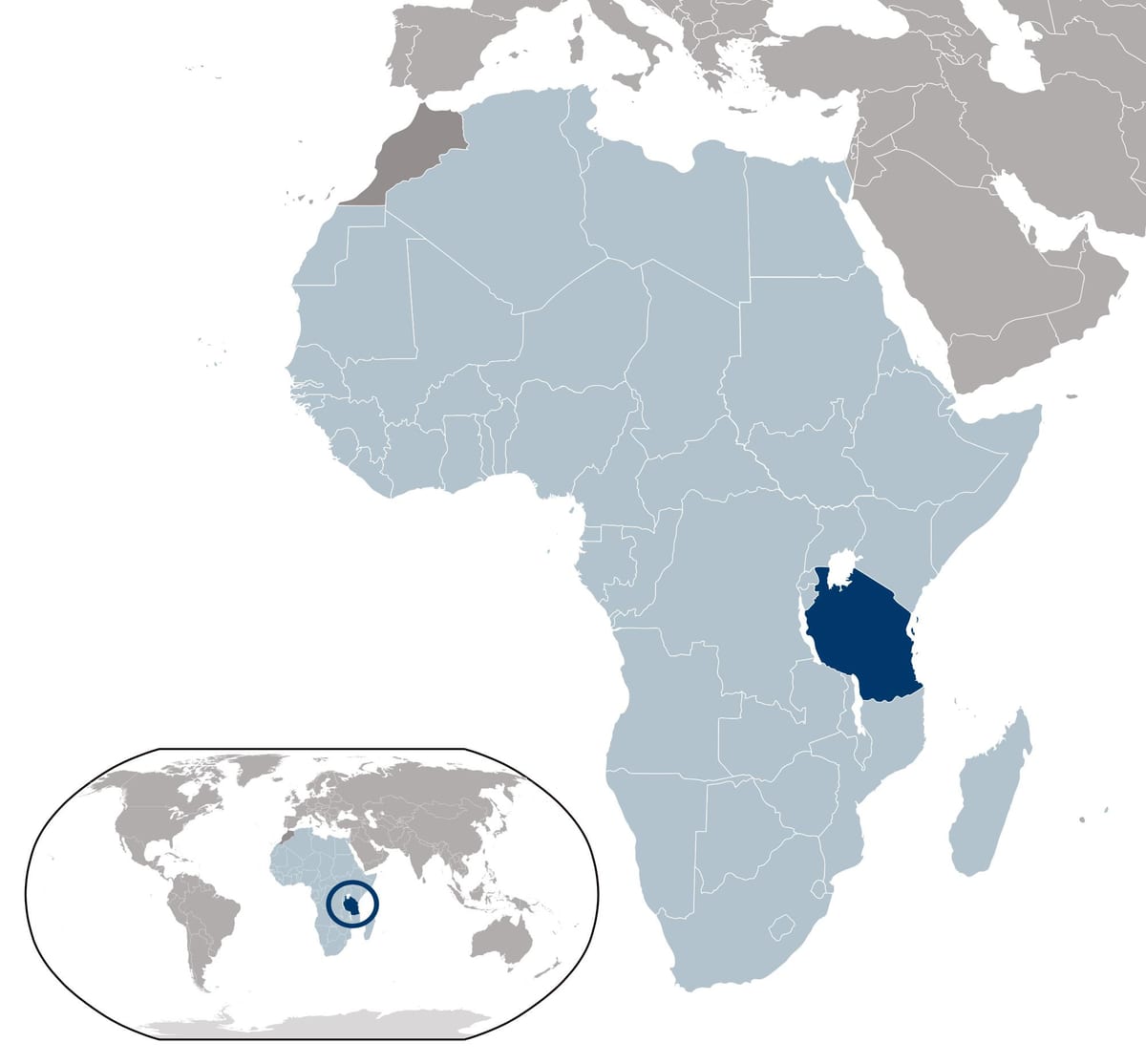 tanzanijoje vieta žemėlapyje