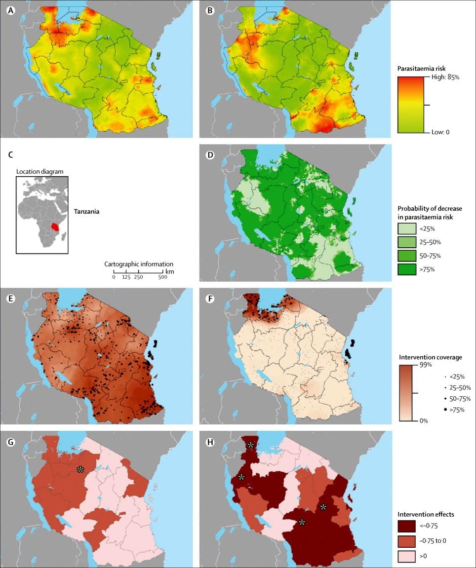 Žemėlapis tanzanija maliarija