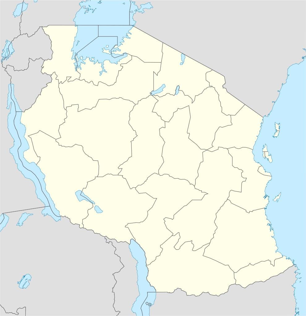 Žemėlapis tanzanija vektorius