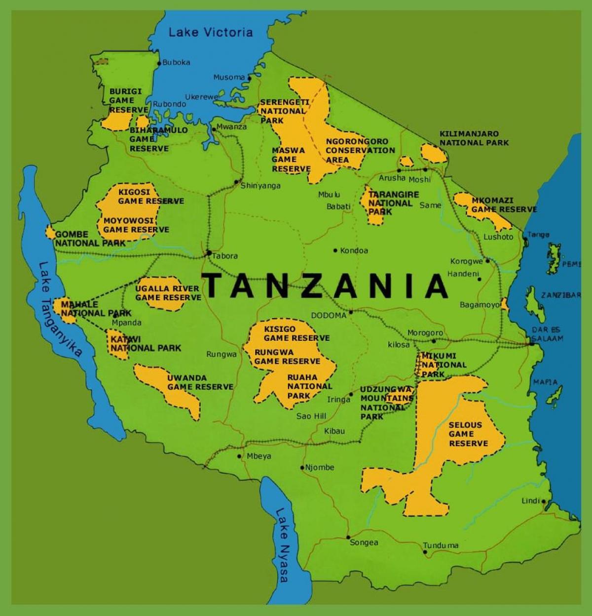žemėlapis tanzanija