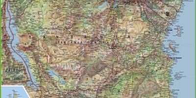 Žemėlapis detalus tanzanija