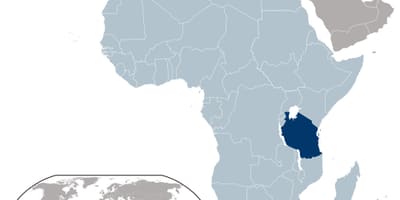 Tanzanijoje vieta žemėlapyje