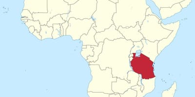 Tanzanijoje žemėlapyje afrikos