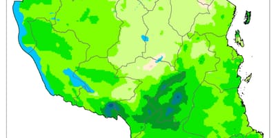 Žemėlapis tanzanija klimato