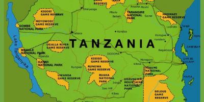 Žemėlapis tanzanija
